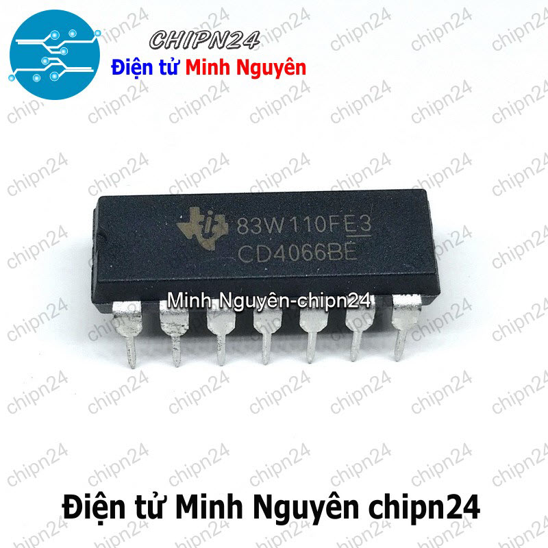[2 con] (DT) IC CD4066 DIP-14 Hàng Tốt TI (CD4066BE) (IC khóa tương tự và số 2 chiều) - HH002497
