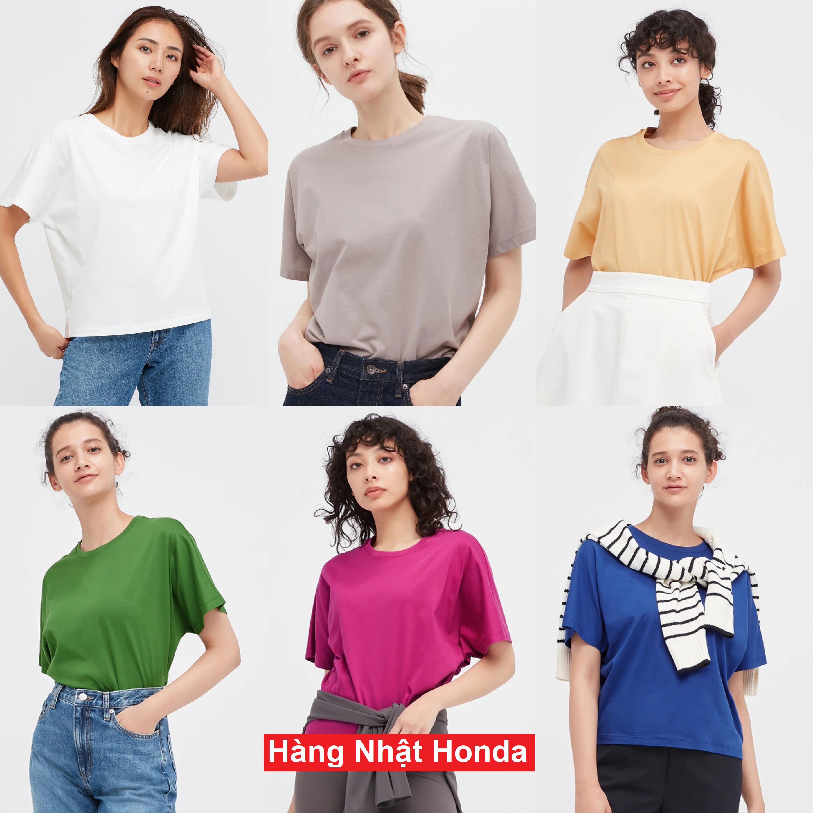 [Auth Uniqlo] Áo Thun Cotton Tay Ngắn - Tag Nhật