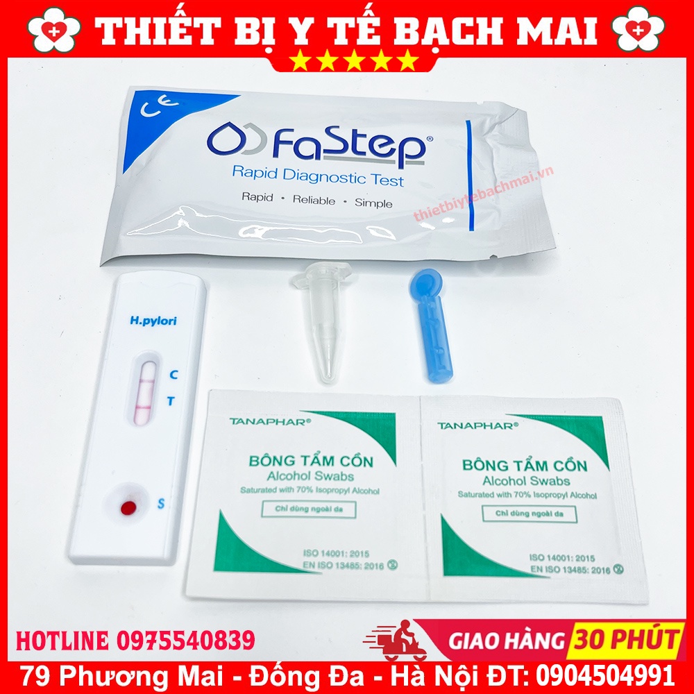 QUE TEST THỬ HP VIÊM LOÉT DẠ DÀY FASTEP -  MỸ