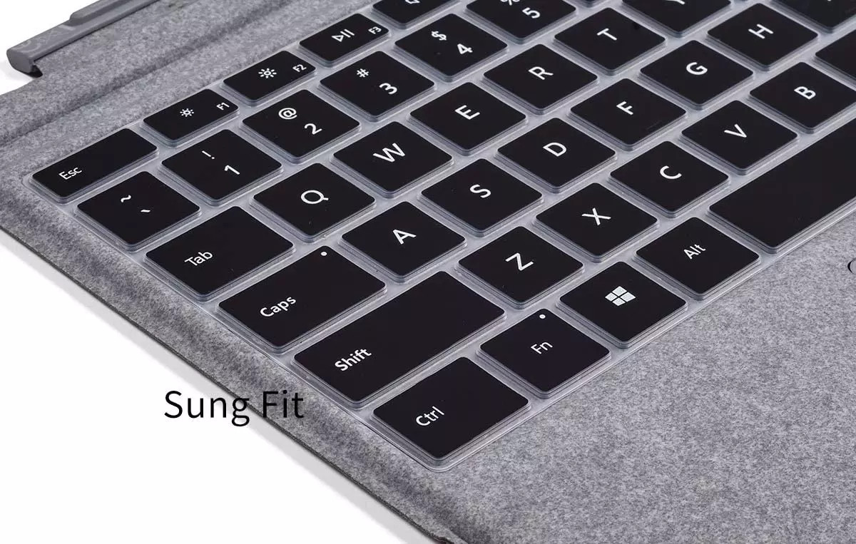 Phủ bàn Phím Silicon Cho Surface Pro 4, 5, 6, 7, 7+, 8, 9, X màu đen