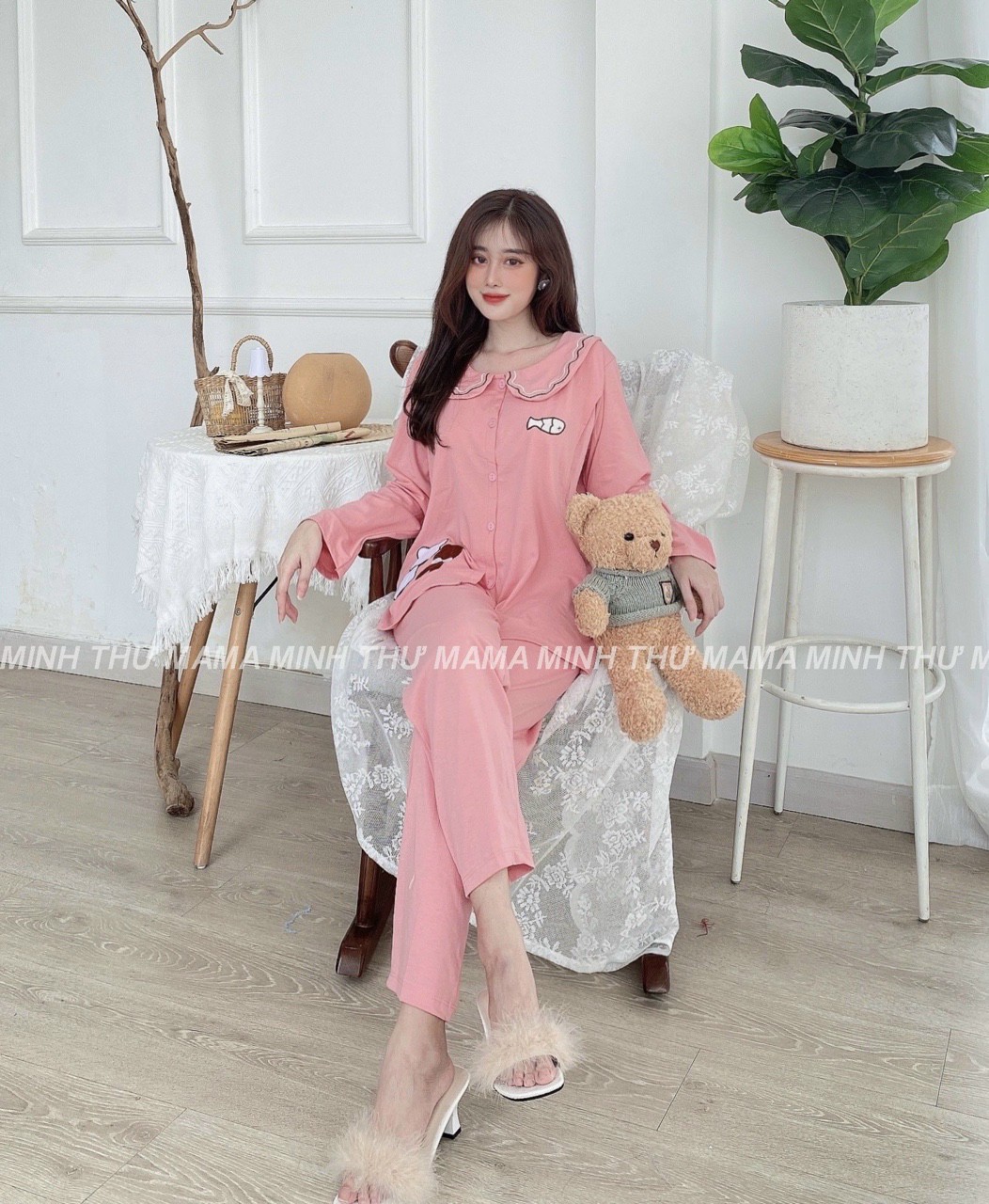 bộ đồ bầu kết hợp sau sinh