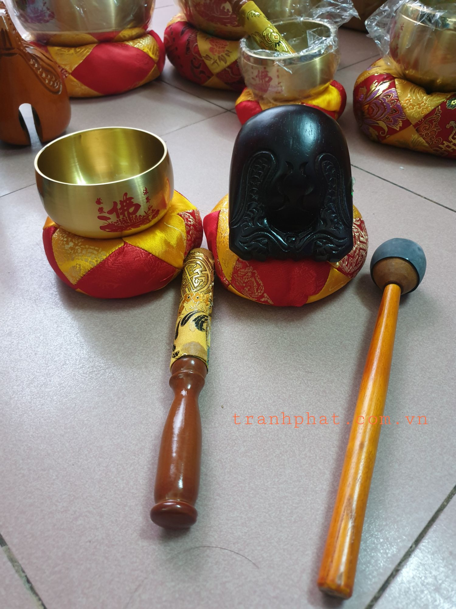 Chuông, mõ công nghệ Đài Loan 3in (tặng đế dùi kèm theo)