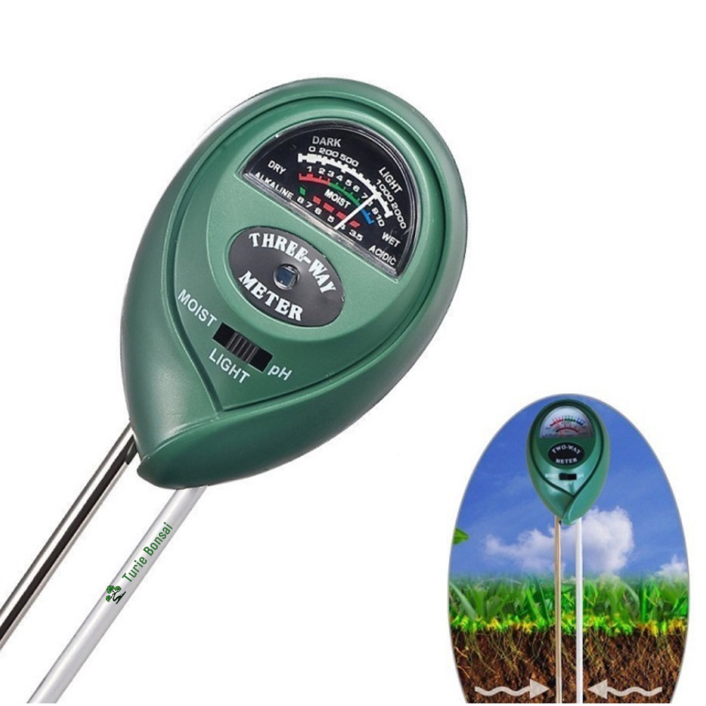 Máy đo, dụng cụ đo độ PH đất 3 trong 1 tròn
