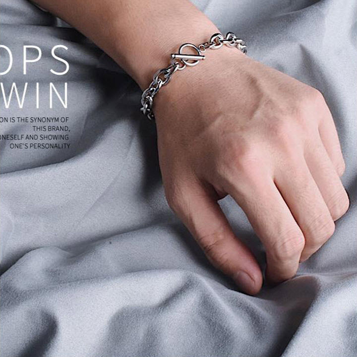 Bangles style rope chain titanium male Korean style multi size-commitment 1 Đổi 1 if rust