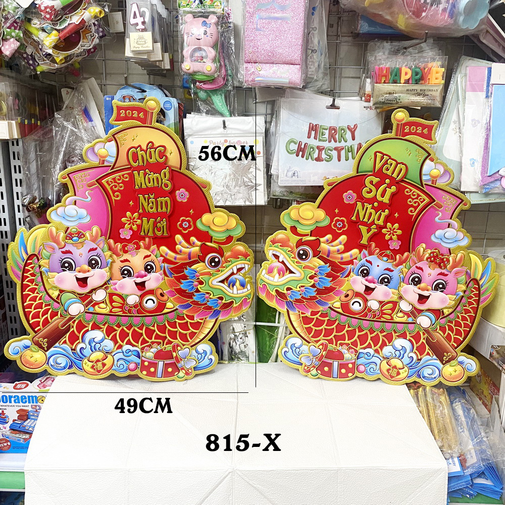 [HCM]Combo 2 Hình Giấy Ất Tỵ Năm Rắn Dán Treo Trang Trí Tết Năm Mới Vạn Sự Như Ý 2025