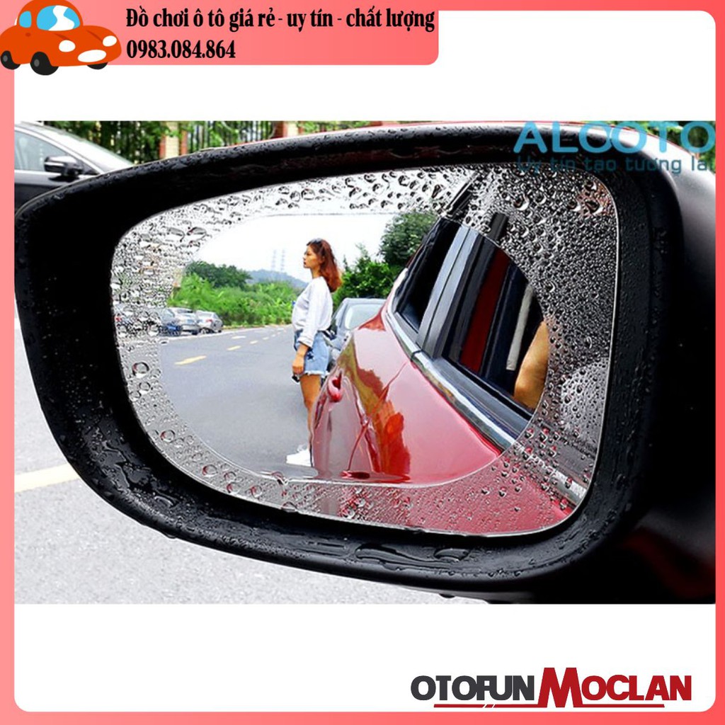 (nano) 2 Miếng Dán Chống Bám Nước Gương Chiếu Hậu Xe Hơi (nhiều kích cỡ)