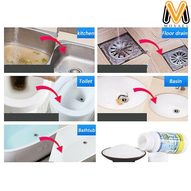 Original Pipeline dredging agent Household Wild Tornado Powerful Sink&Drain Cleaner Quick Foaming Chemical powder agents for cleaning kitchen and toilet pipeline dredging