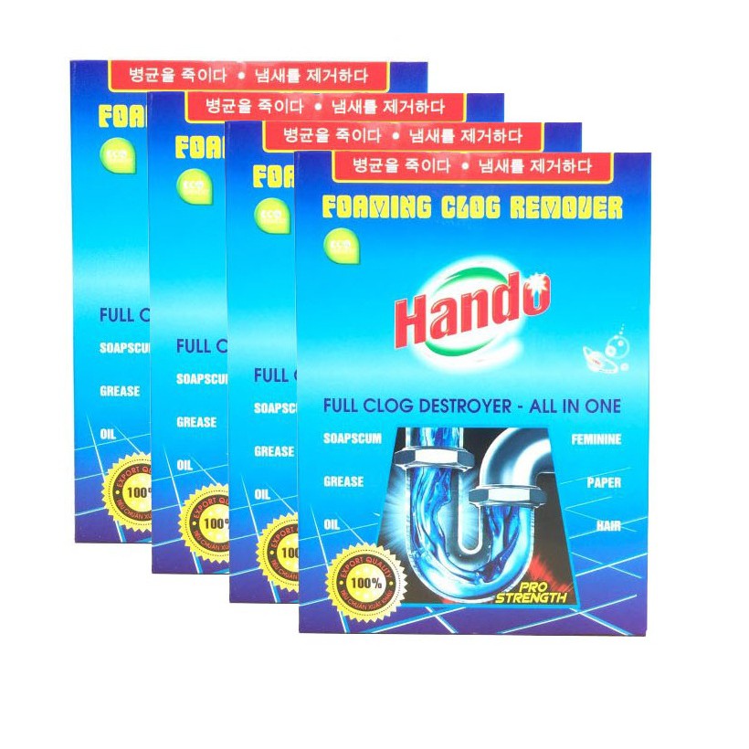Bộ 4 gói bột thông cống Hando GT018 100g