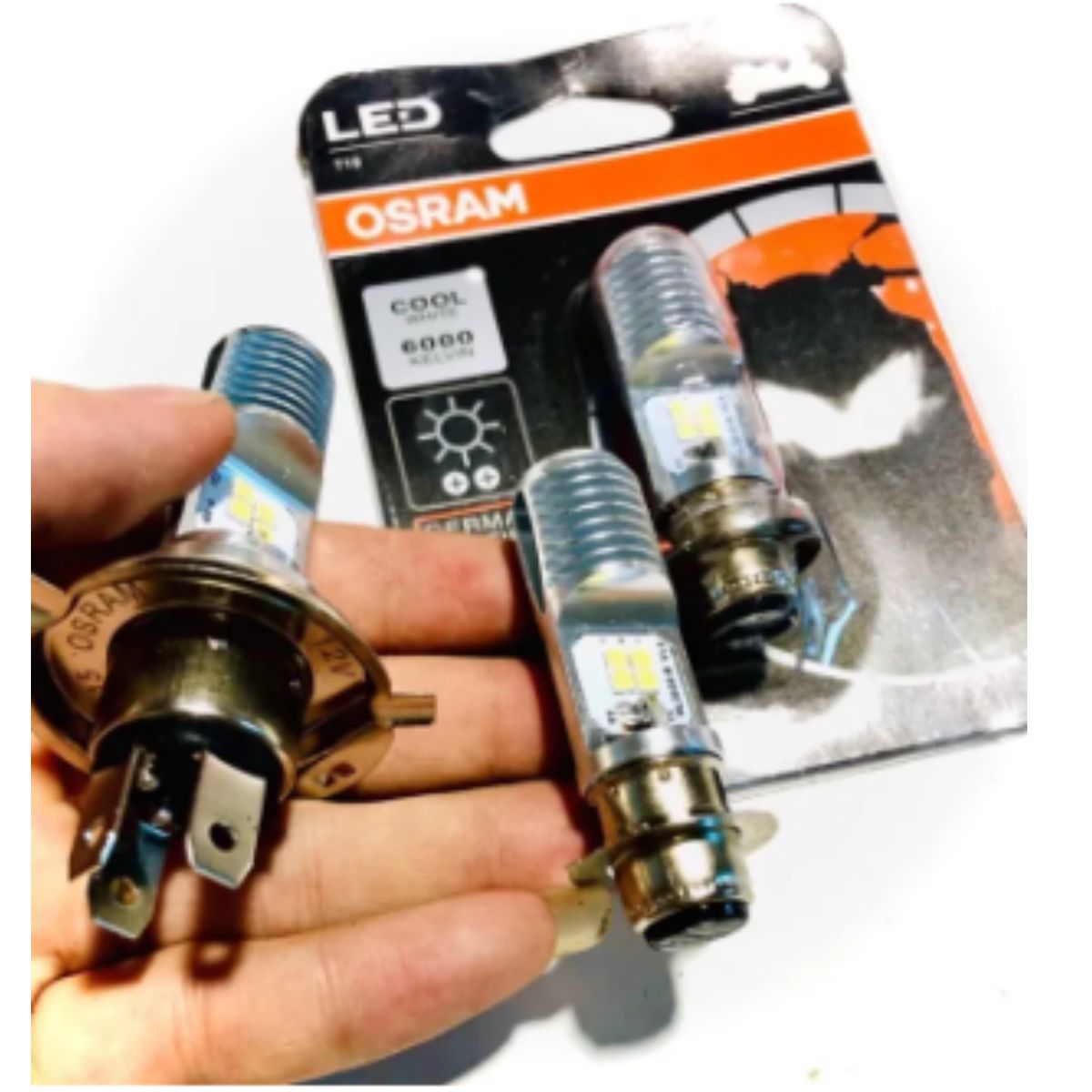 Đèn Pha Led OSRAM Chân H4,M5 với 6 Tim Led Dành Cho Xe Máy siêu sáng