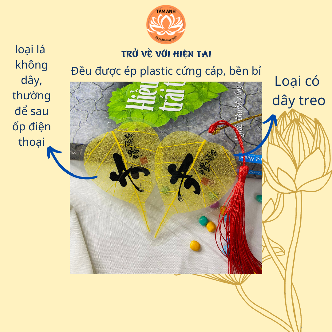 Lá bồ đề thư pháp cầu bình an may mắn nhiều mẫu