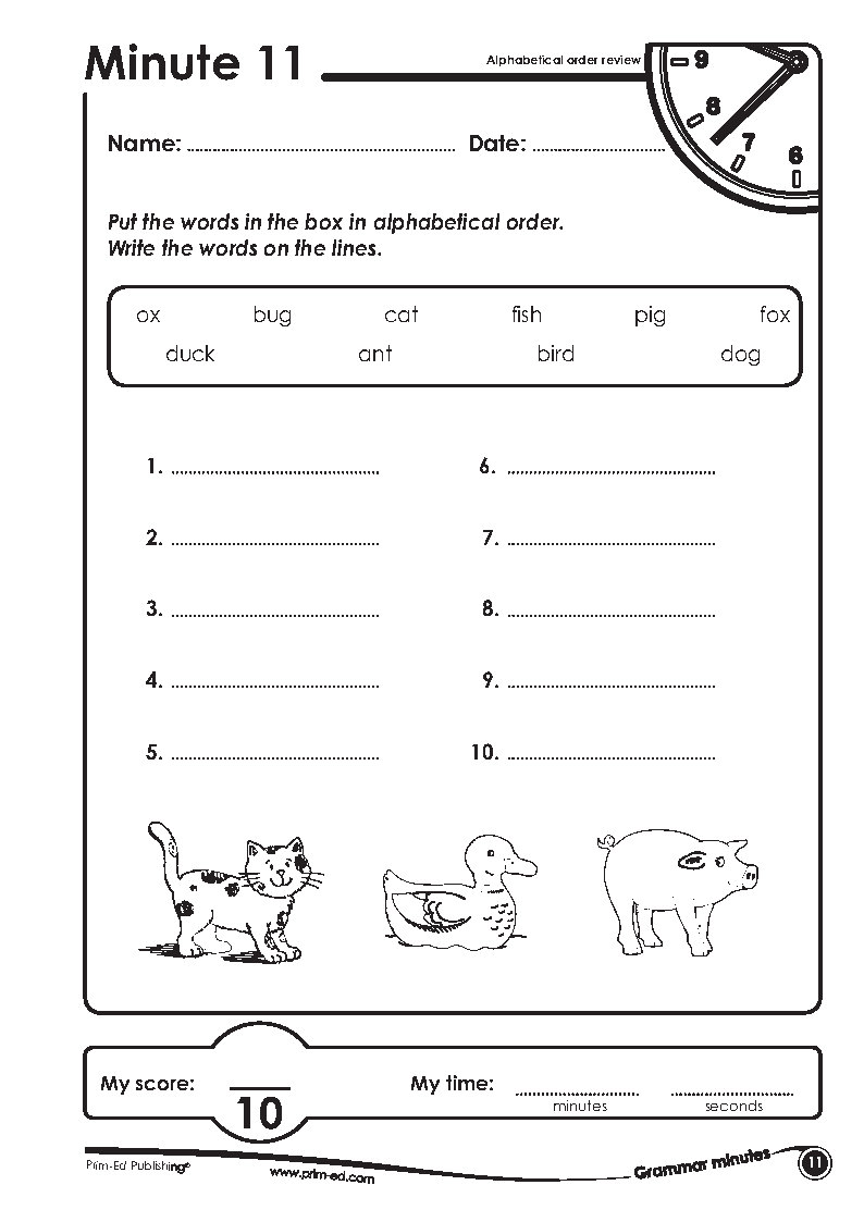 [Trọn bộ] Grammar Minutes Workbook (Grade 1 - 6) - 6 Books