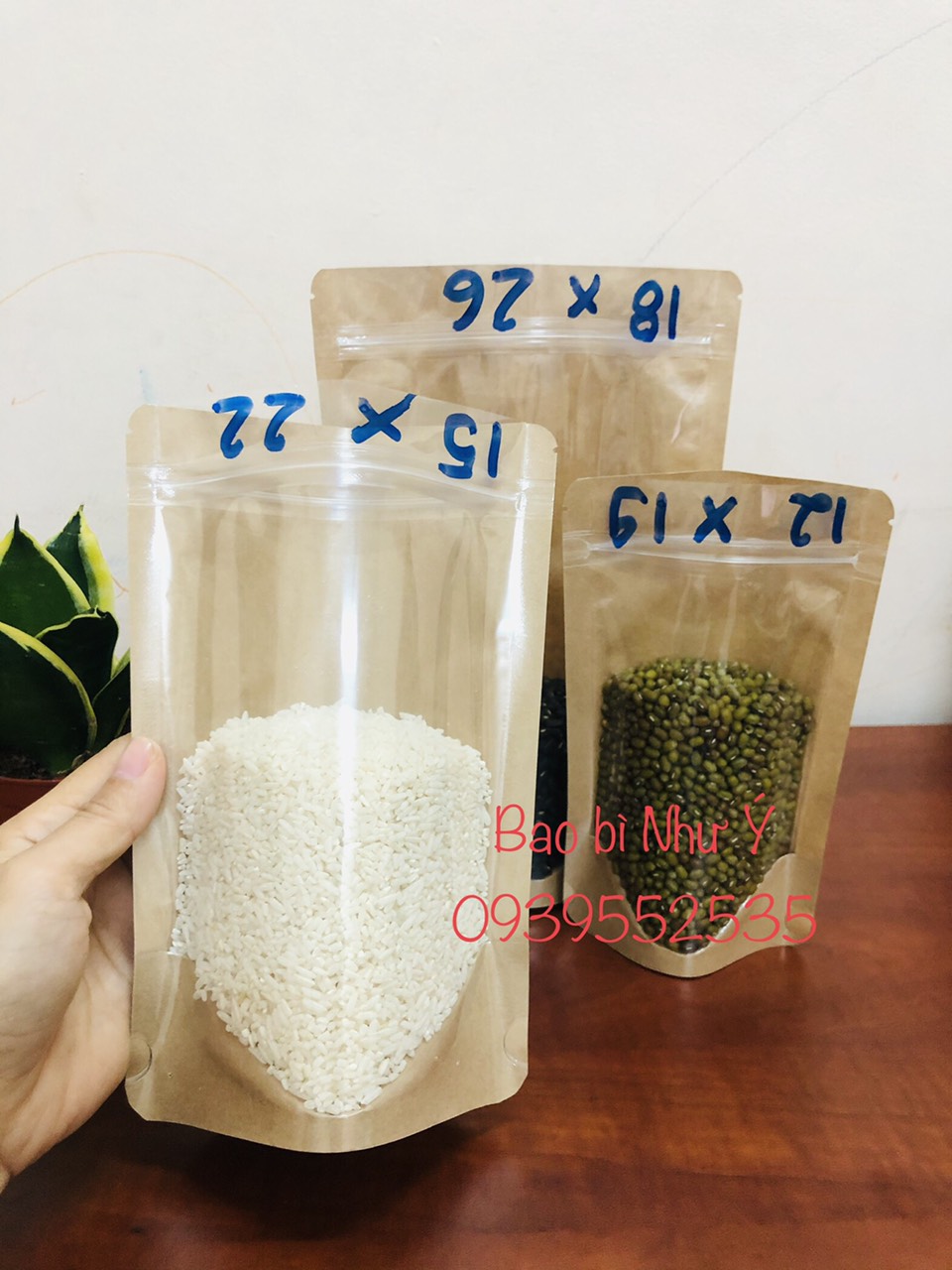 [1KG/SIZE] TÚI ZIPPER 1 MẶT GIẤY 1 MẶT TRONG