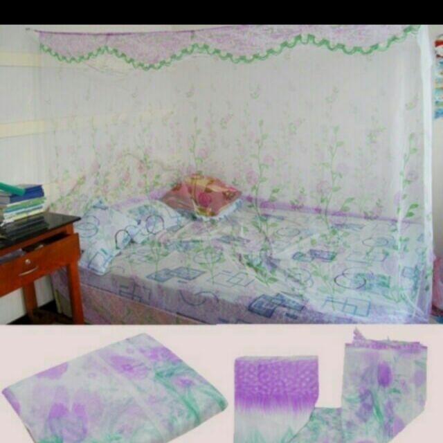 mùng in bông có cửa 1m6x2mx2m