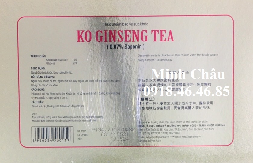 Trà sâm KO GINSENG TEA
