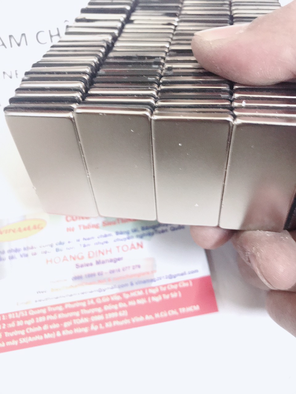 Bộ 10 viên nam châm đất hiếm 40x20x3mm