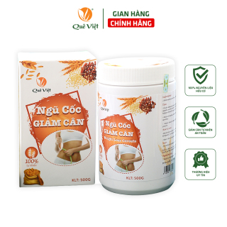 Ngũ cốc giảm cân Quê Việt hộp 500gr - 100% nguyên liệu hữu cơ thumbnail