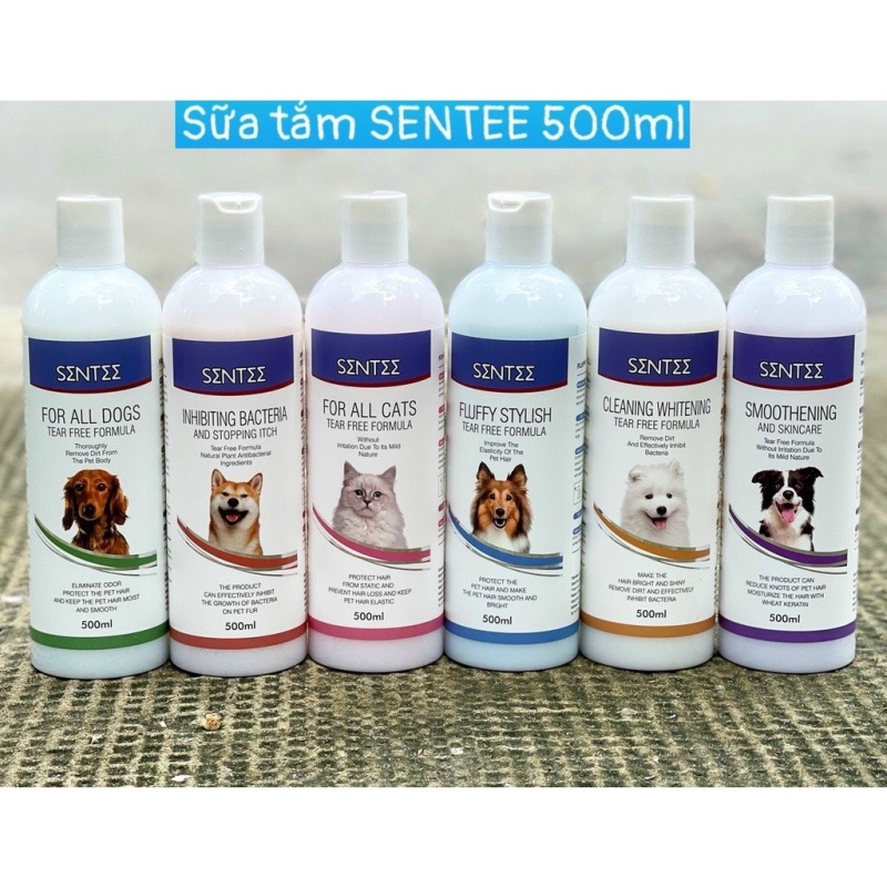 Sữa tắm cho chó mèo SenTee lưu hương nước hoa lâu, mùi hương dịu nhẹ 500ml