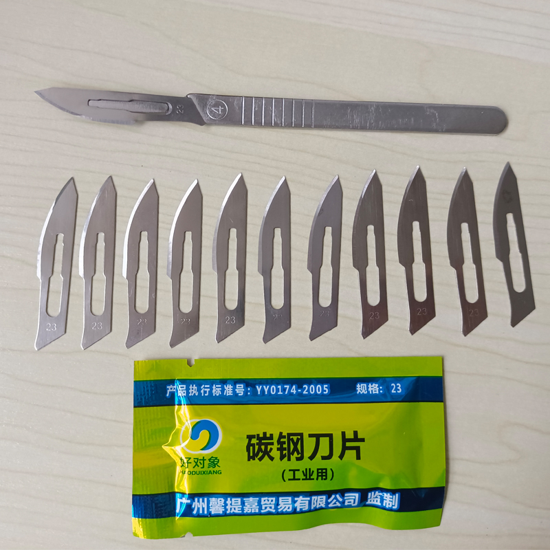 Cán dao mổ y tế số 4 ( tặng kèm 10 lưỡi dao mổ số 23 thích hợp)