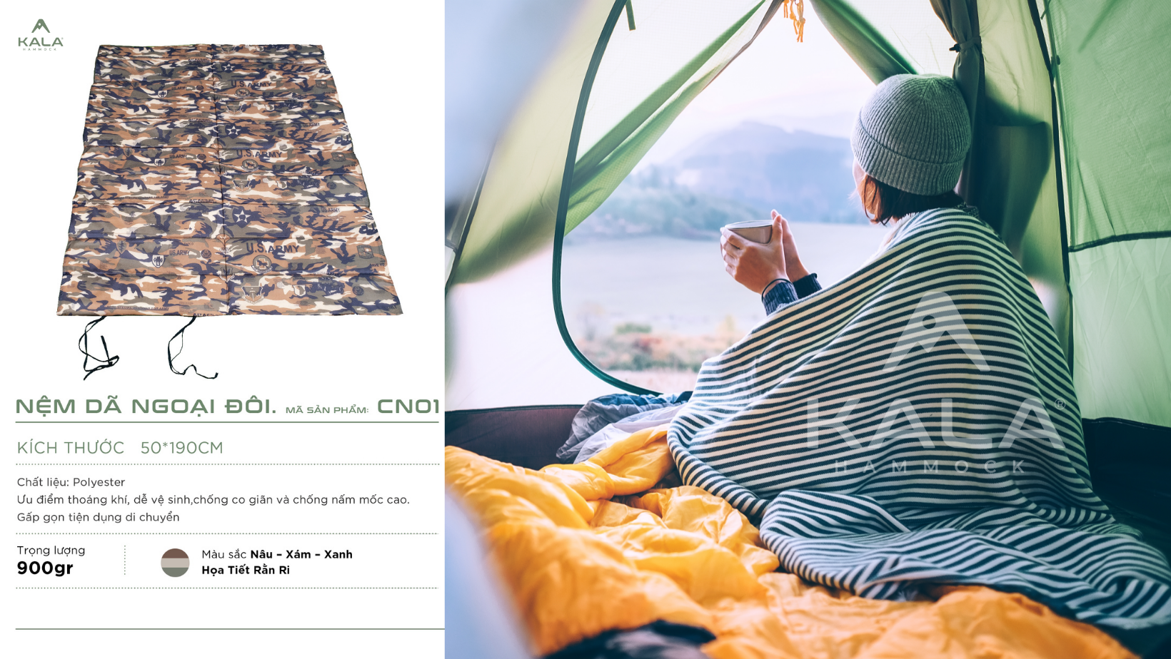 [HCM]Nệm chiếc du lịch có túi treo