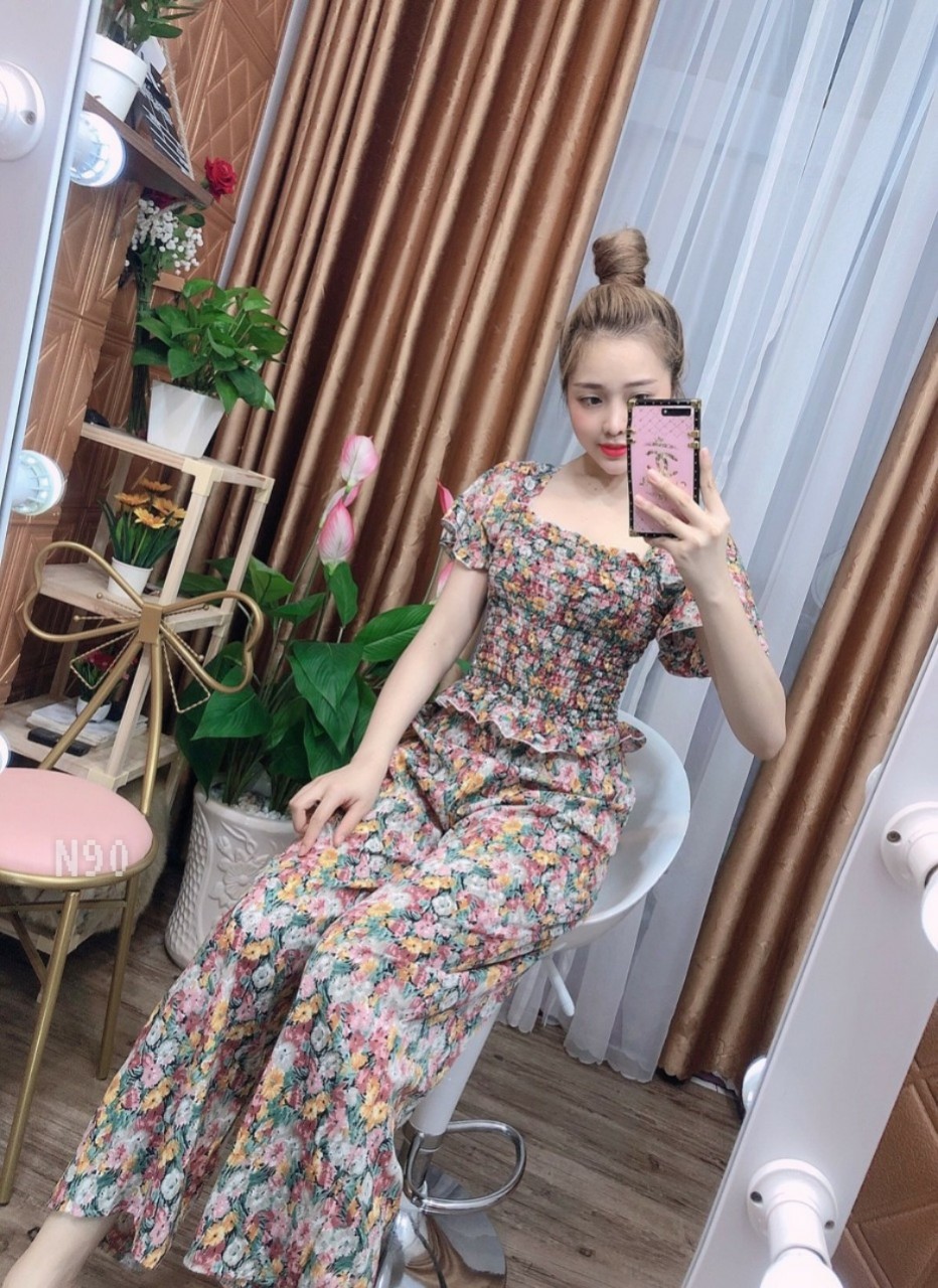 Sét bộ hoa tay lỡ áo-ZU