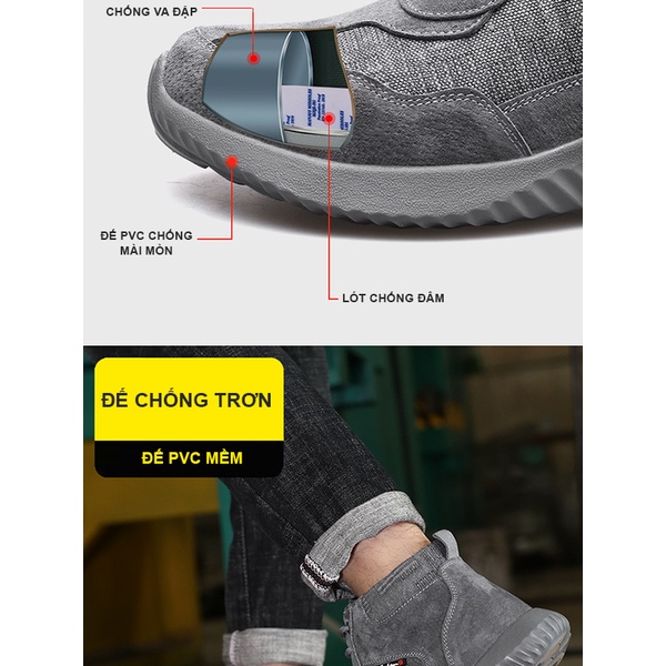 Giày da bảo hộ lao động cao cổ 819 K2