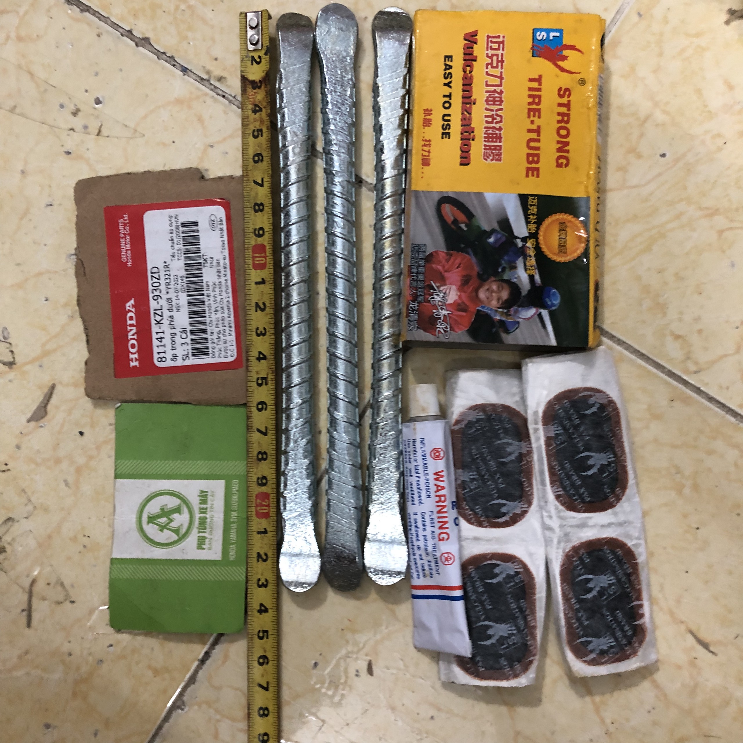 Bộ 3 Móc Lốp Xe Máy và keo cao cấp