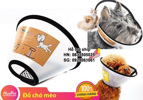 Hanpet - Vòng chống liếm cho chó mèo SIZE 1-7 Loa chống cắn chó mèo ( loa 1)