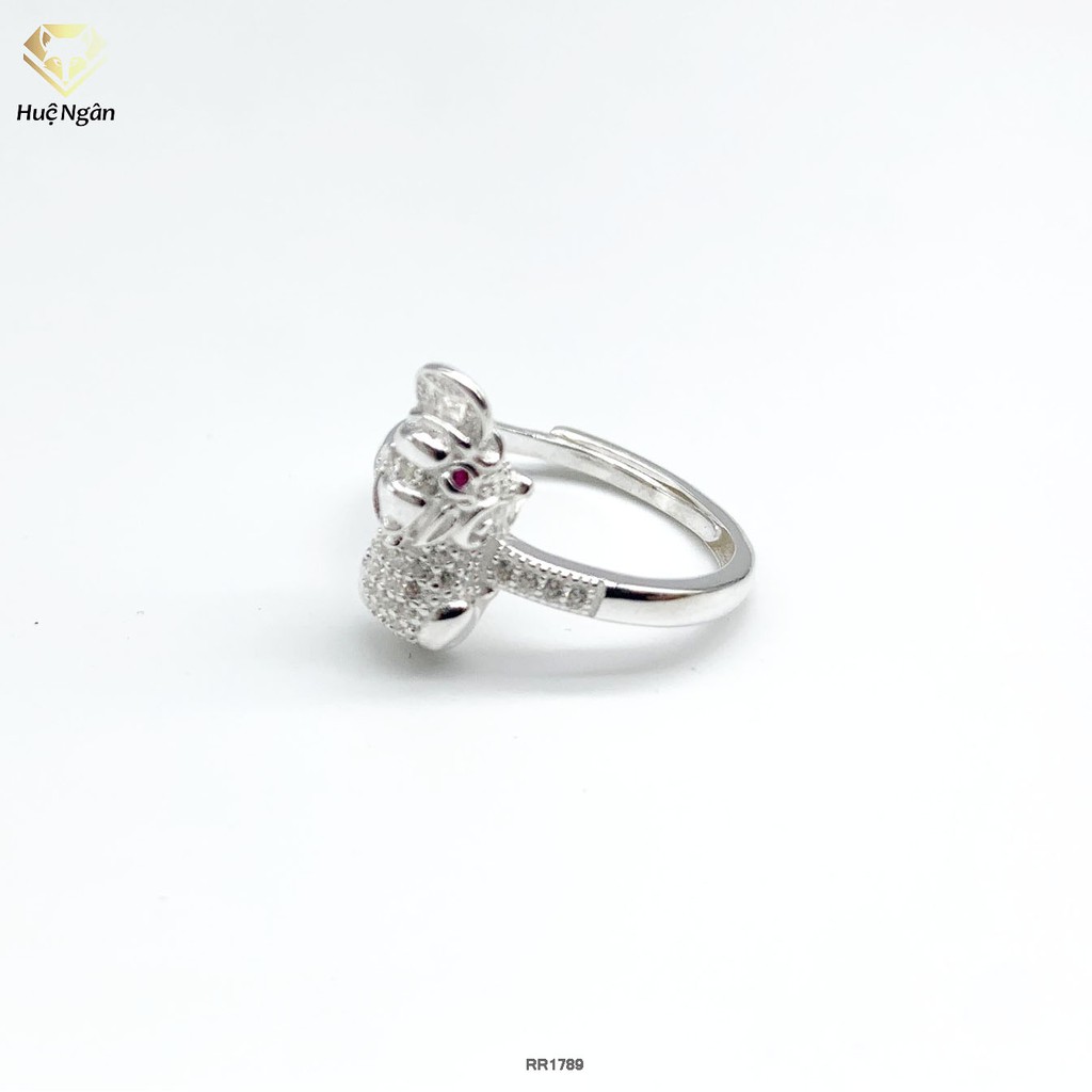 Nhẫn bạc ý 925 huệ ngân - tỳ hưu may mắn tài lộc rr1789