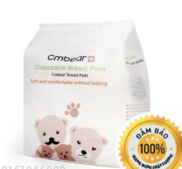 Miếng Lót Thấm Sữa CMBear Bịch 108 Miếng