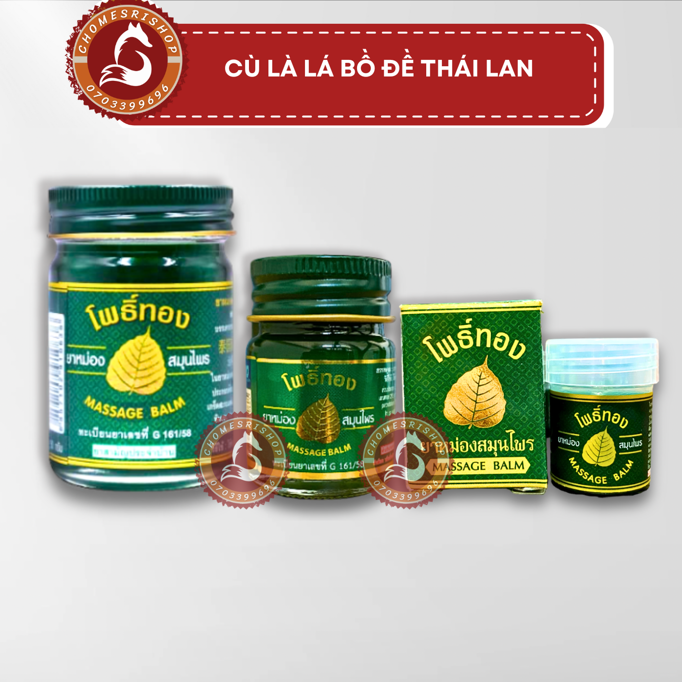 [100% thá¡ N.D] Dầu cù là lá bồ đề 15gr Thái Lan