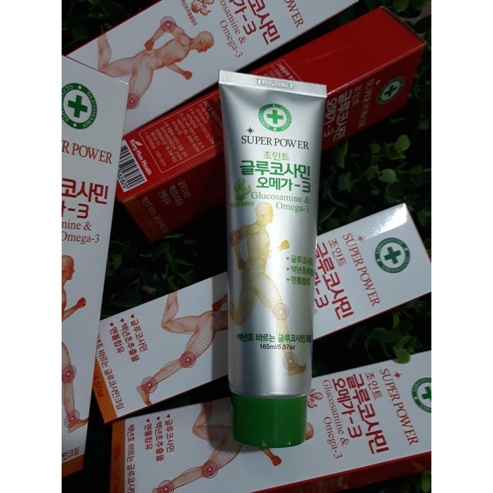 Hộp dầu xoa bóp SUPER POWER Hàn Quốc (Glucosamine & Omega-3)