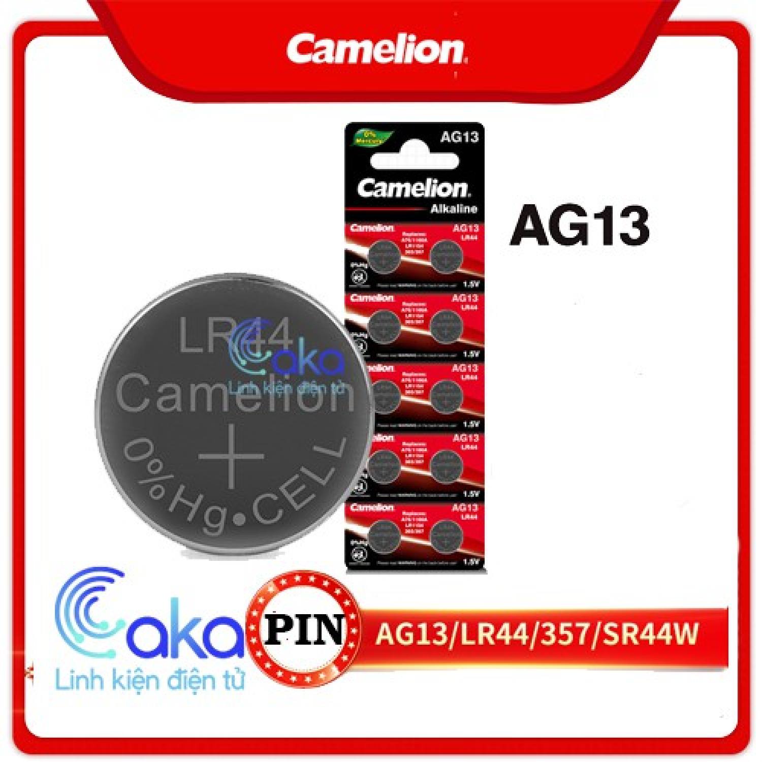 Pin ag13 lr44, pin nút áo camelion