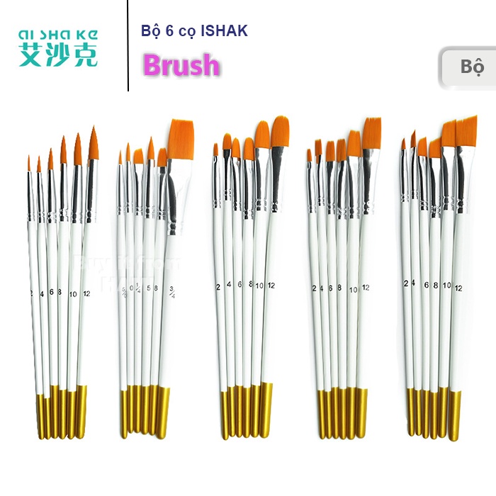 Bộ 6 cọ Ishake - 5 set