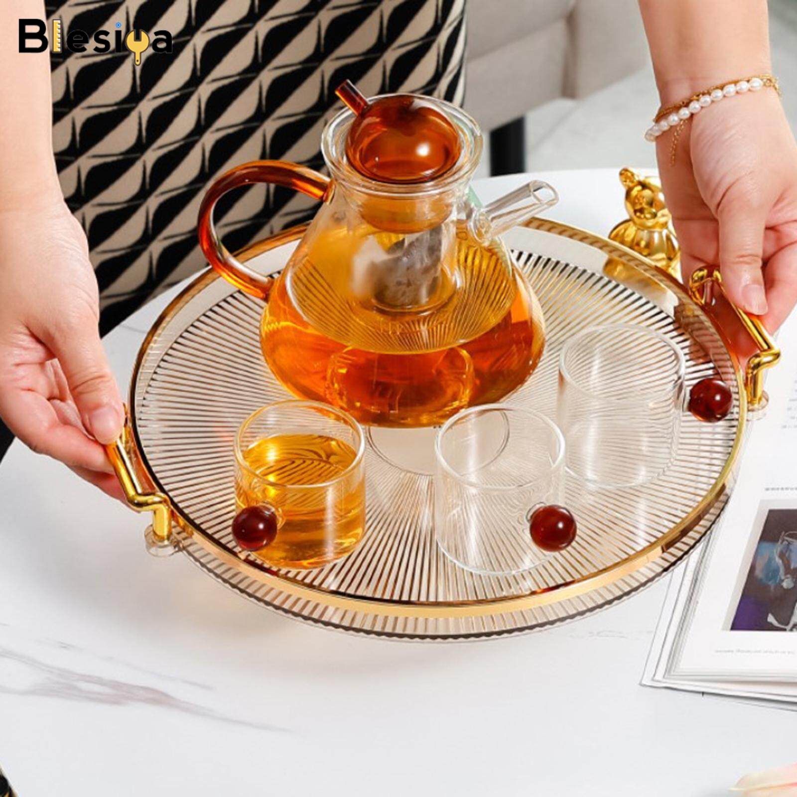 Blesiya Multifunction Serving Tray with Handles Dessert Tray for Party