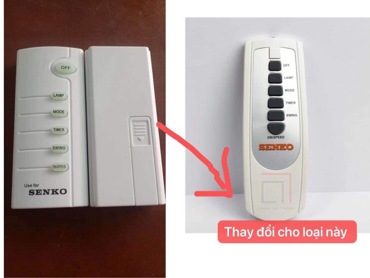 điều khiển quạt senko thay thế remote Senko (Các loại quạt như TR1683, DR1608, TR1628, DH1600).