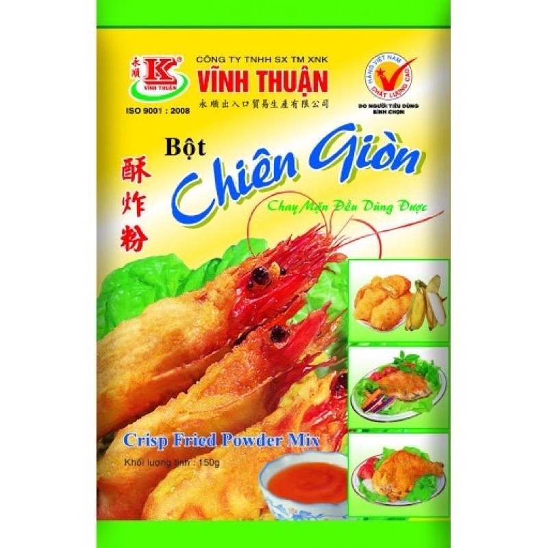 Bột chiên giòn Vĩnh Thuận gói 150g