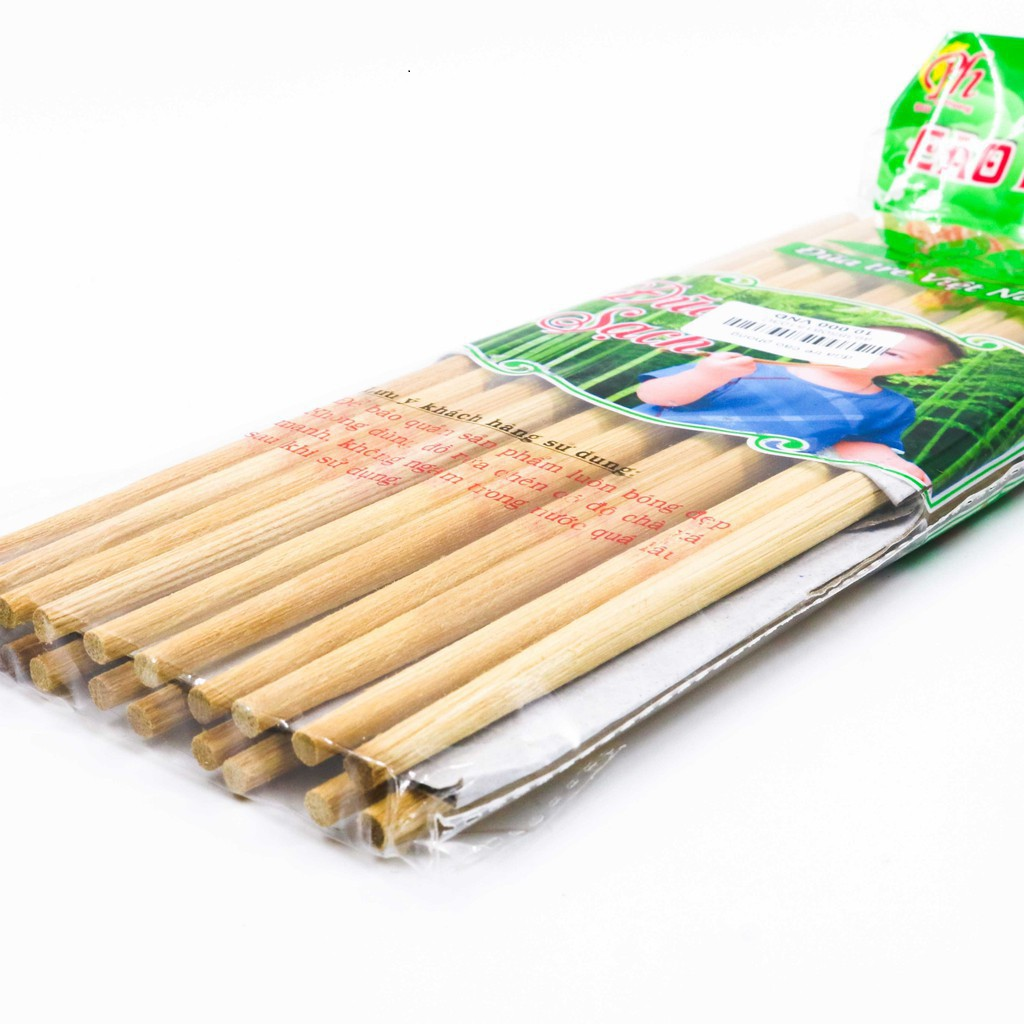 Combo 10 Đôi Đũa Tre Tự Nhiên Không Sơn