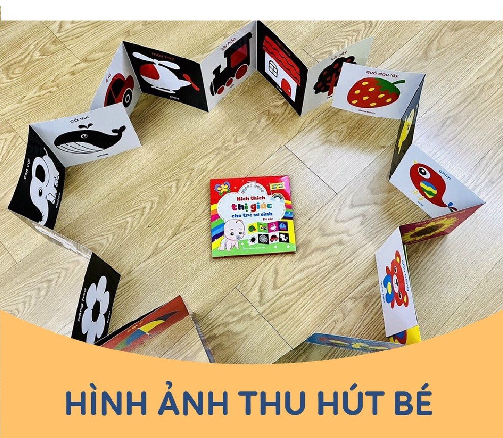 Bộ Thẻ Flash Card Kích Thích Thị Giác, Não bộ Cho Trẻ Sơ Sinh Từ 0 Đến 16 Tháng Tuổi Chuẩn Dạy Trẻ Theo Phương Pháp Montessori