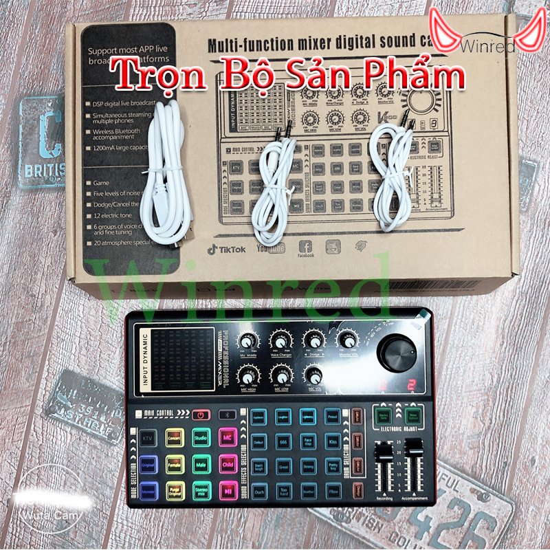 Combo Bộ Mic hát Thu âm Livestream AQ220- SOUND CARD K300 có BLUETOOTH TẶNG TAI NHET Bảo Hành 12 tháng