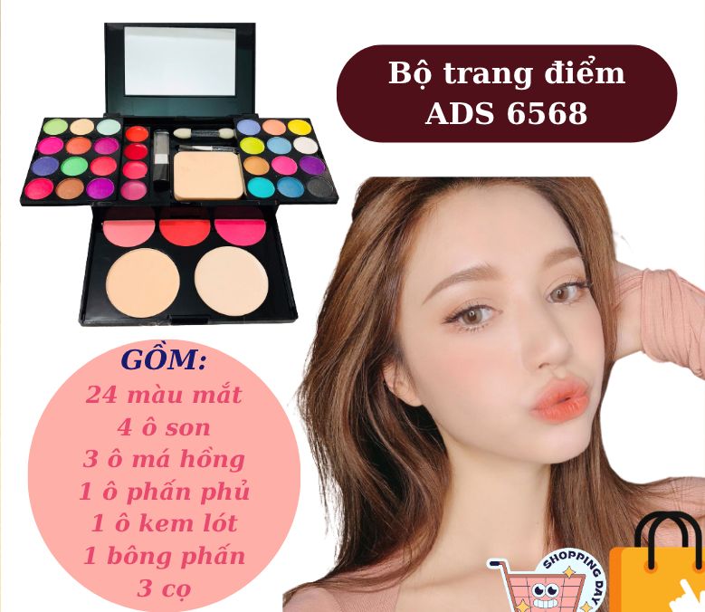 Bộ kit trang điểm ads 6568 cao cấp