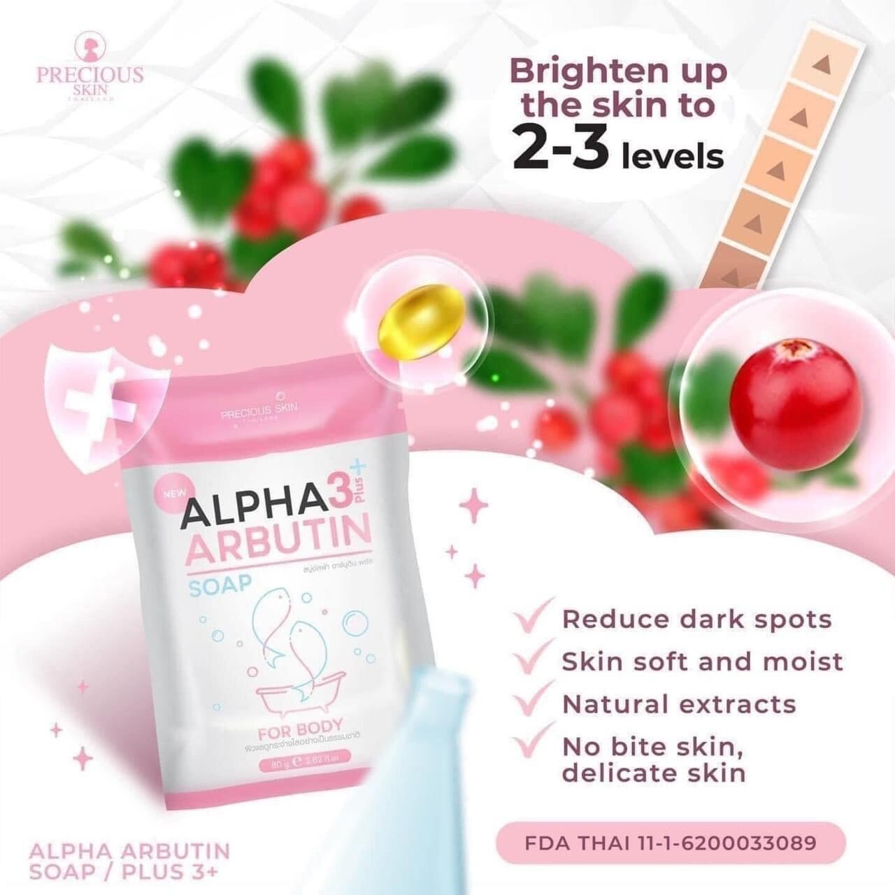 Soap xà phòng kích trắng da alpha arbutin 3plus thái lan