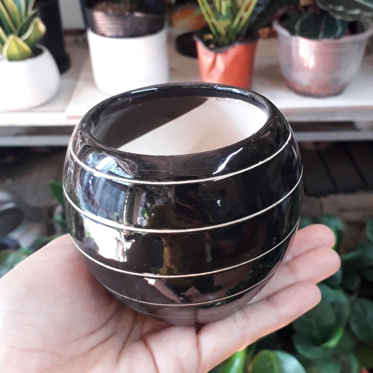 chậu sứ trồng cây đường kính 7cm