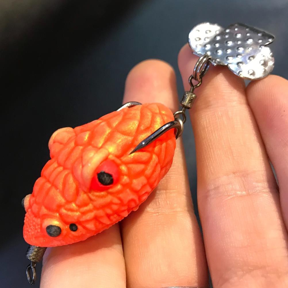 Mồi nhái hơi câu cá lóc Hunter V5, mồi mềm cao su Thái Lan chính hãng câu lure siêu nhạY đi nổi