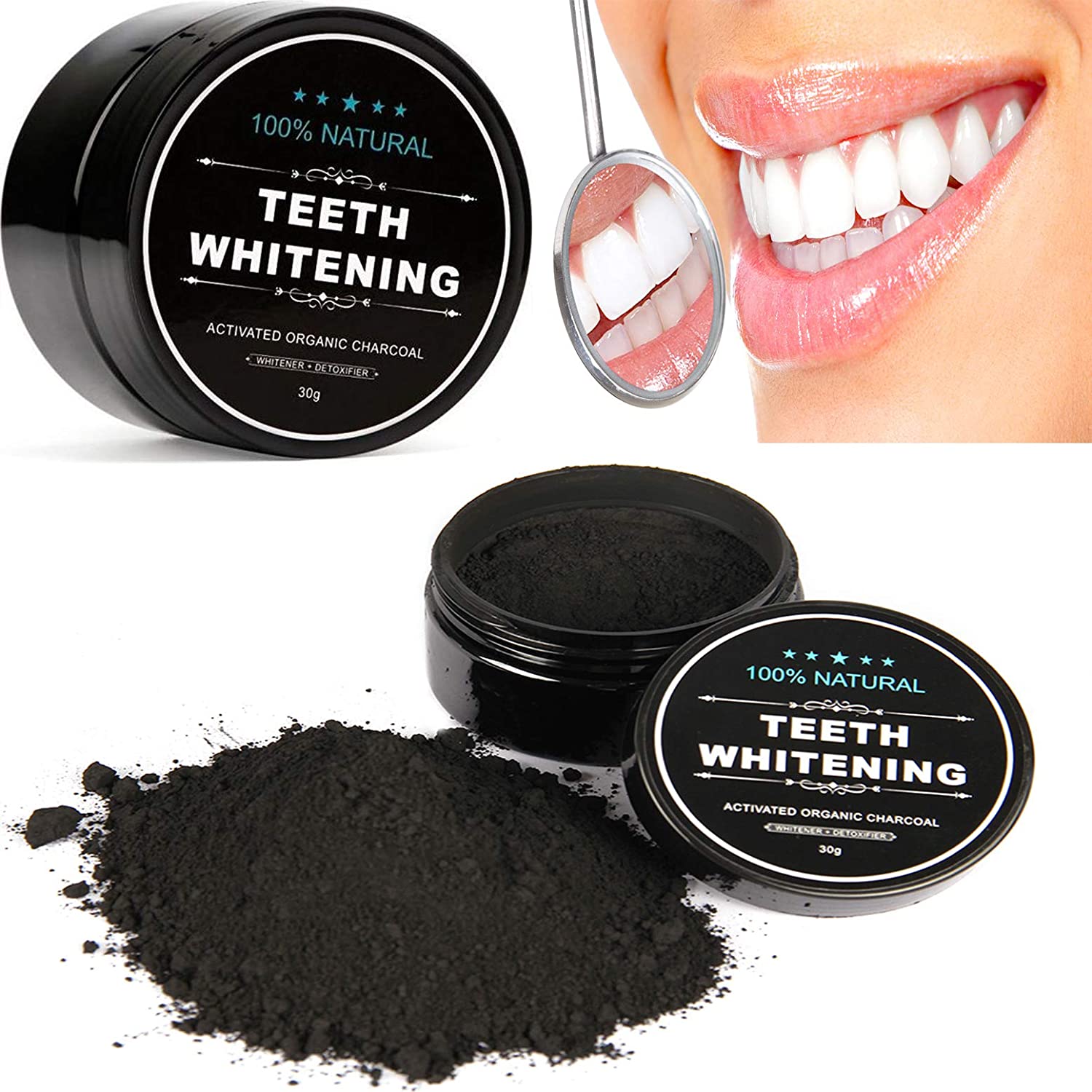 Bột Than Tre Tẩy Trắng Răng Teeth Whitening Hộp 30g