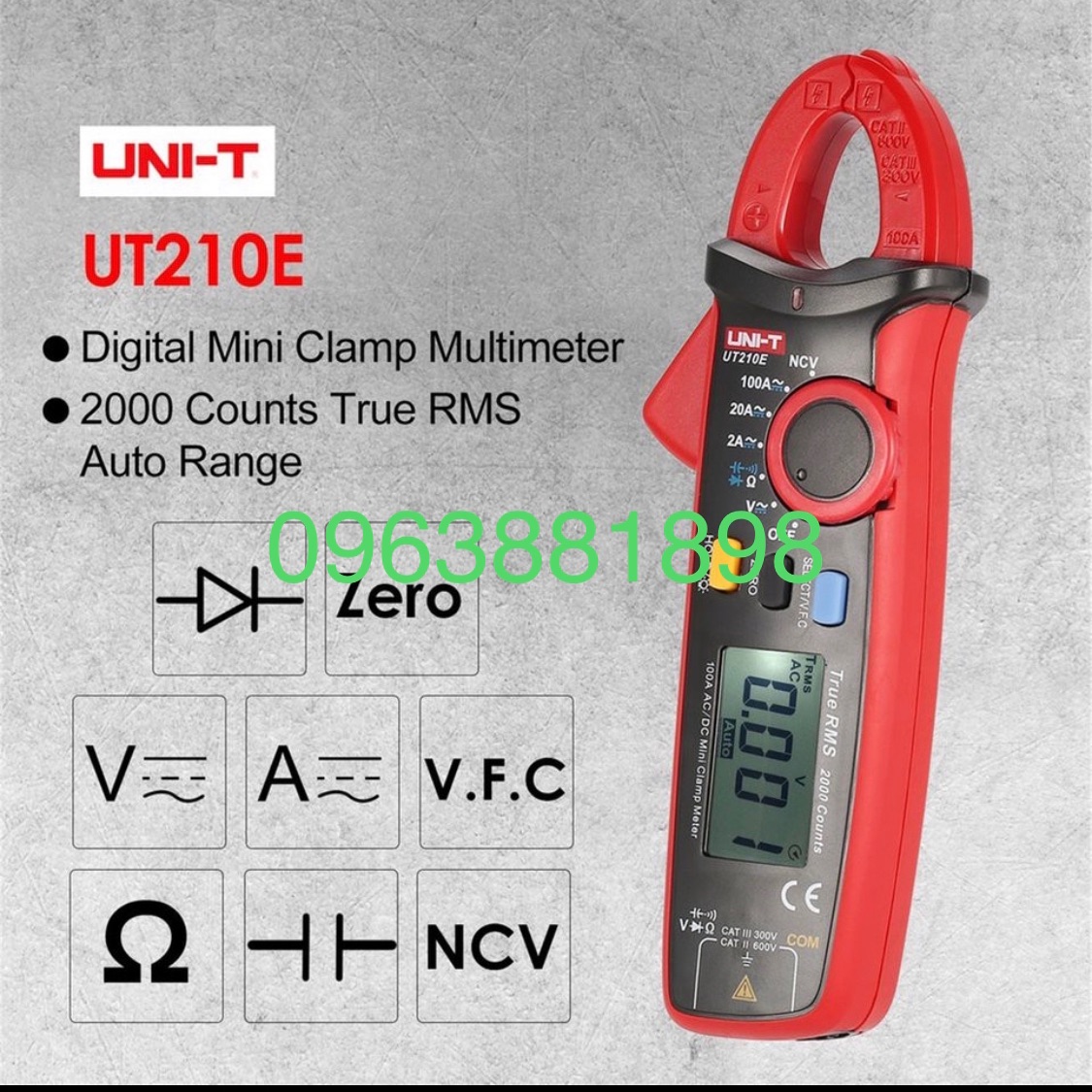 Đồng hồ ampe kìm UT210E