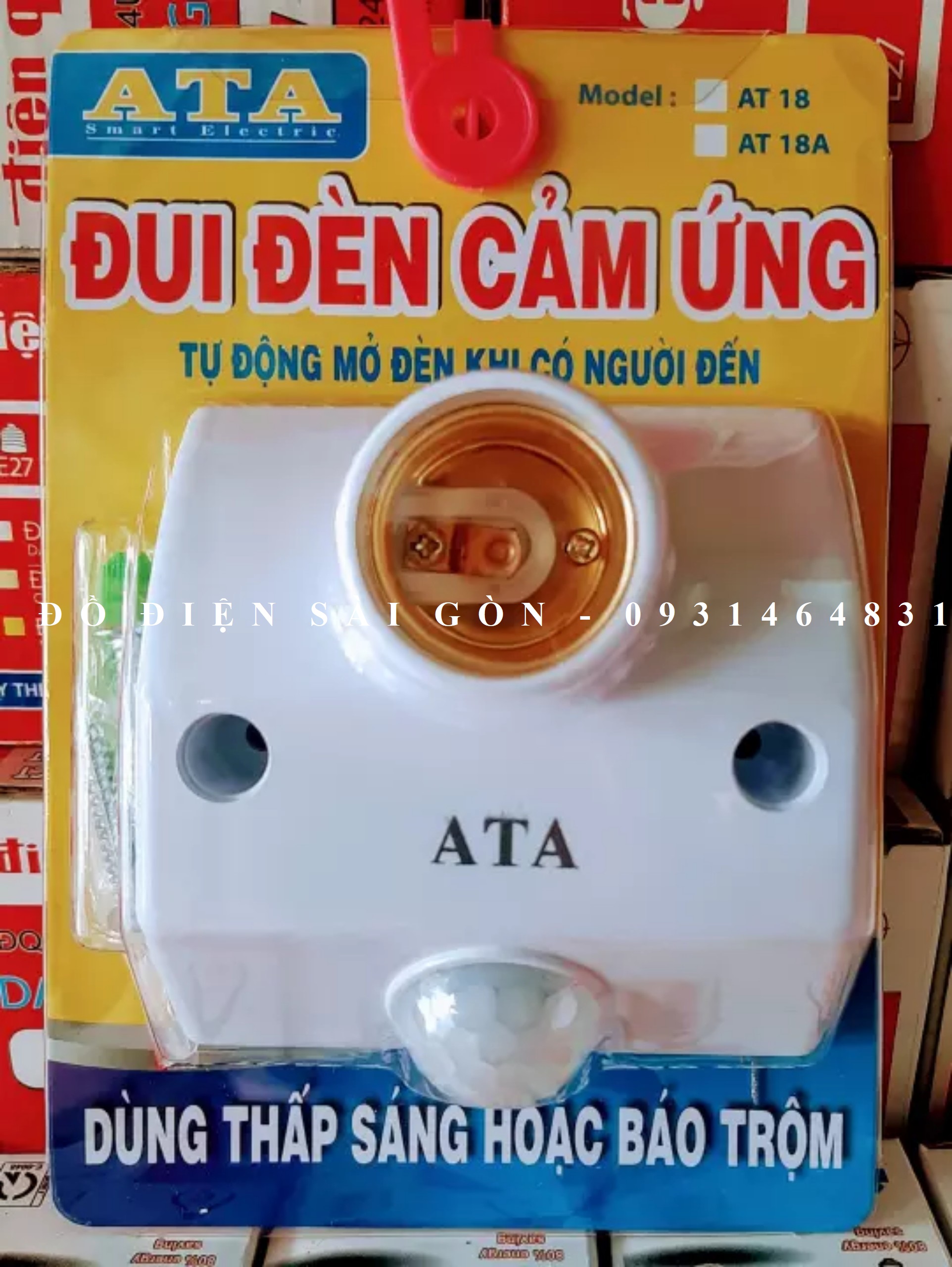 Đuôi đèn cảm ứng hồng ngoại cao cấp ata tự động tắt mở