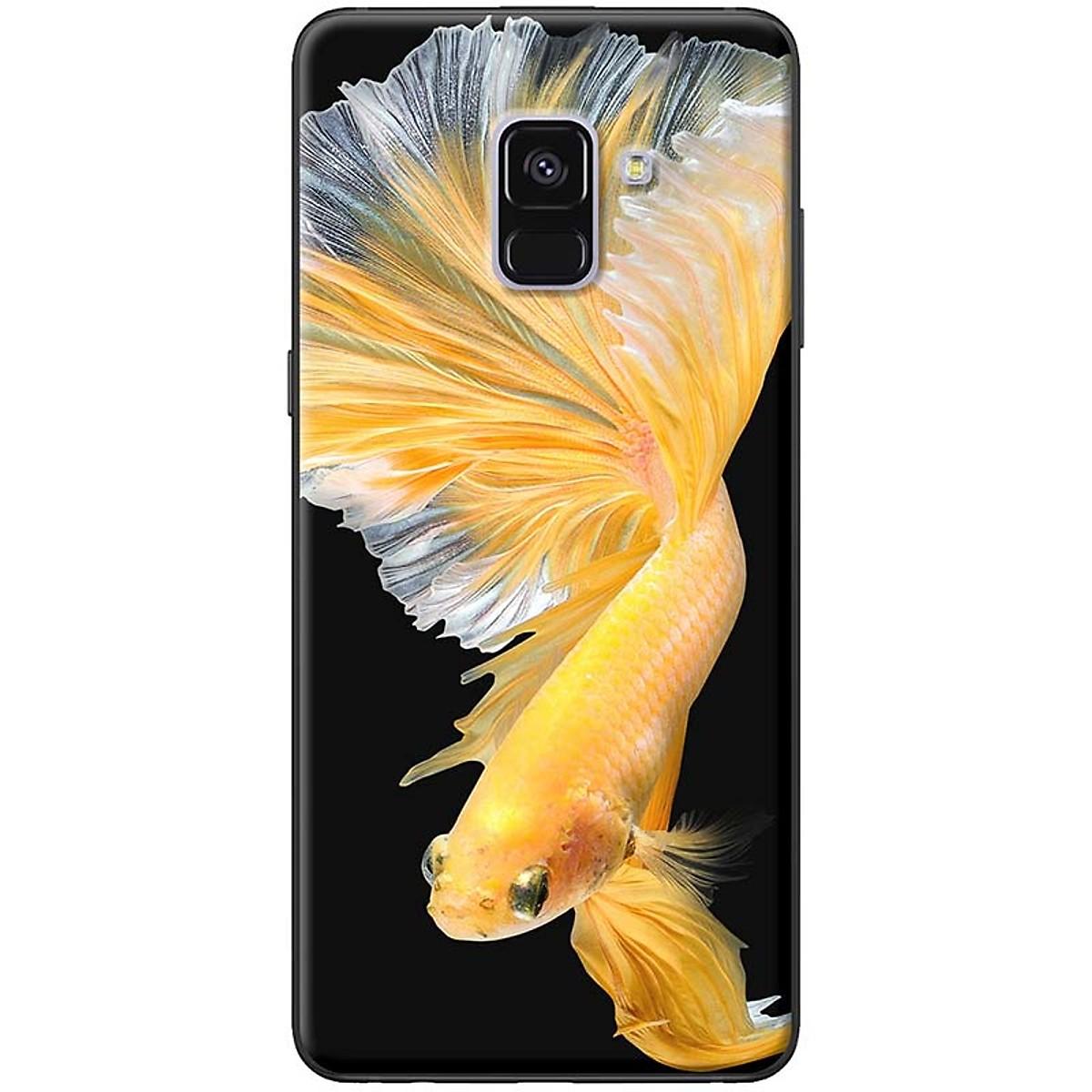 Ốp lưng dành cho Samsung Galaxy A8 Plus mẫu Cá beta vàng