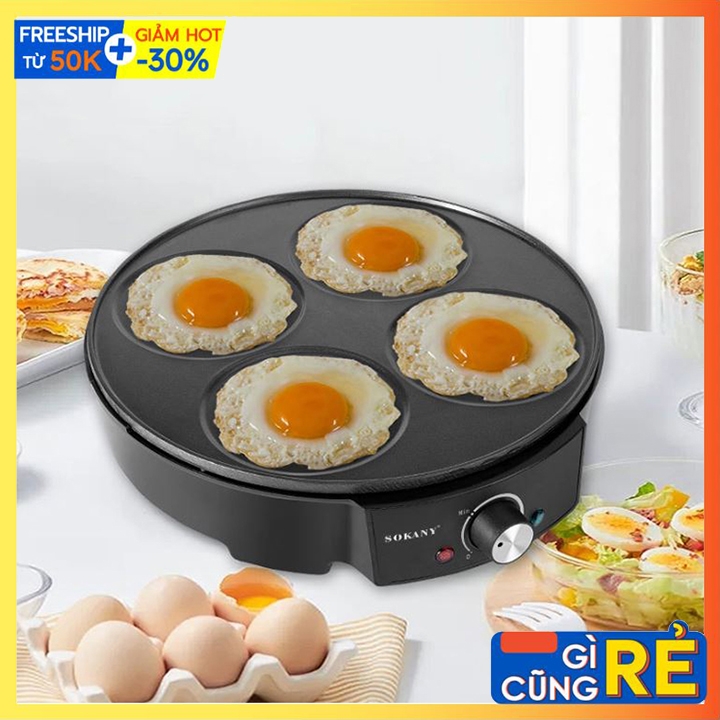 Máy nướng thịt ốp la trứng làm bánh 3 trong 1 tiện lợi Sokany