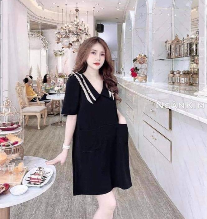 Đầm bầu xinh 💗 Váy bầu bigsize thời trang công sở thiết kế cổ bèo chất đũi hàn freesize