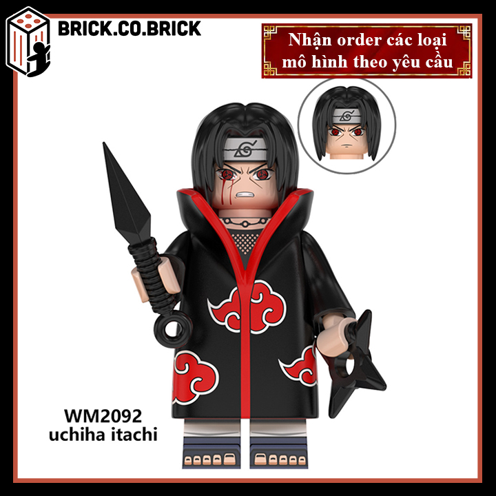 Đồ chơi Lắp ráp Mô hình Naruto Hội Akatsuki Obito Sasuke Nagato Konan Kakuzu Madara Deidara WM6106